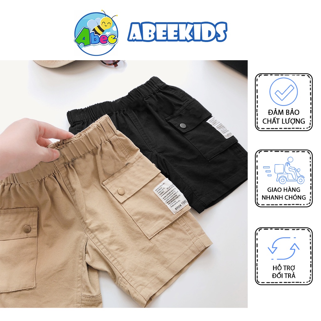 Quần Ngố Cho Bé Trai Bé Gái Hàn Quốc, Quần Short Trẻ Em Chất Kaki Từ 0 Đến 6 Tuổi AbeeStore Size 8-25kg QS3