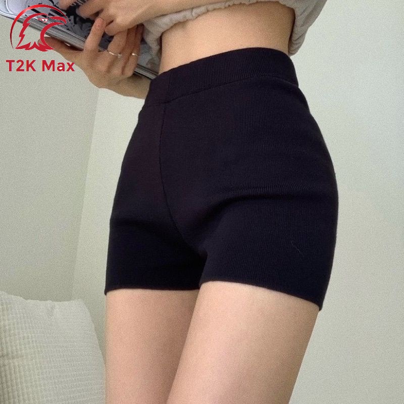 Quần short nữ legging đùi lưng cao cạp cao dáng ôm phong cách thể thao cá tính Ulzzang - T2K Max