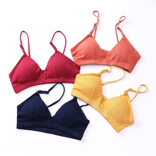 Áo Bra Cotton Tăm 2 Dây Siêu Mềm (901)