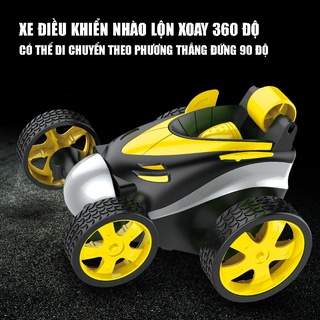 Xe oto điều khiển 4 chiều lộn nhào, xoay 360 độ, di chuyển thẳng đứng 90 độ cực chất cho bé