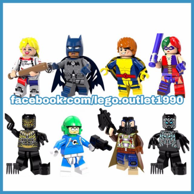 Xếp hình Thành phố Gotham Batman, Harley Quinn, Banshee, Condiment King Lego Minifigures POGO PG8100