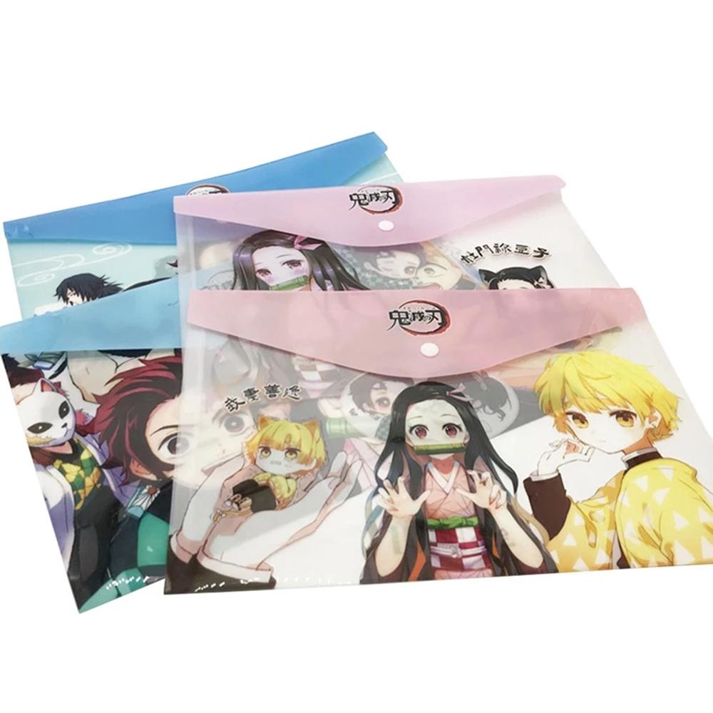 Túi Đựng Tài Liệu Bằng PVC Họa Tiết Hoạt Hình Demon Slayer Kimetsu No Yaiba