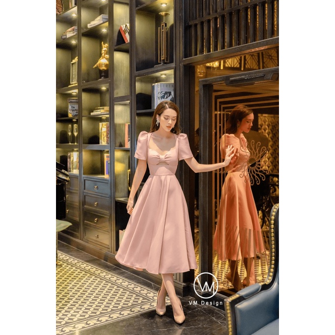 free ship đầm xòe nữ thiết kế tafa dự tiệc sang chảnh cực hot pu