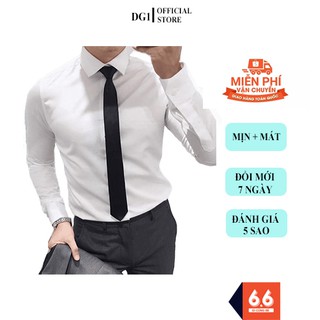 Áo Sơ Mi Nam Dài Tay, Chất Cotton, Loại 1, Dáng Body Fit, Sơ Mi Nam