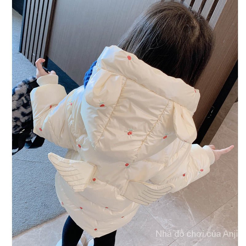 Cotton Girls Winter Clothes Baby Girls Cotton Kids Western Style Down Long Coat Jacket