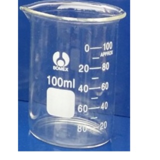 Cốc thuỷ tinh chịu nhiệt 100ml Bomex cốc đốt có mỏ