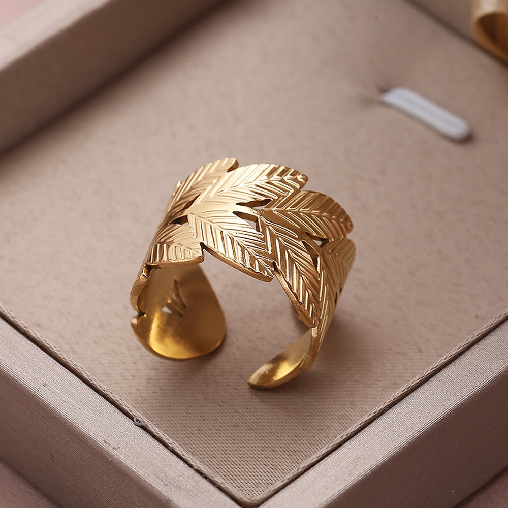 Nhẫn Đeo Tay Kim Loại Mạ Vàng Phong Cách Vintage Thời Trang