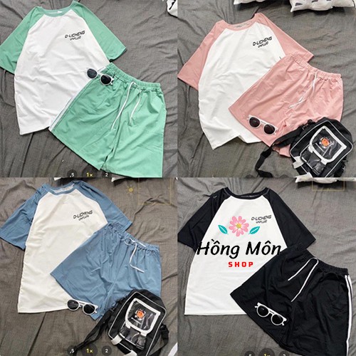 [ FREESHIP + SIÊU GIẢM GIÁ ] Set Đồ Thể Thao Nam Nữ Phối Tay Raplang,Bộ Đồ Thể Thao Mặc NHà  Phong Cách unisex Cá Tính