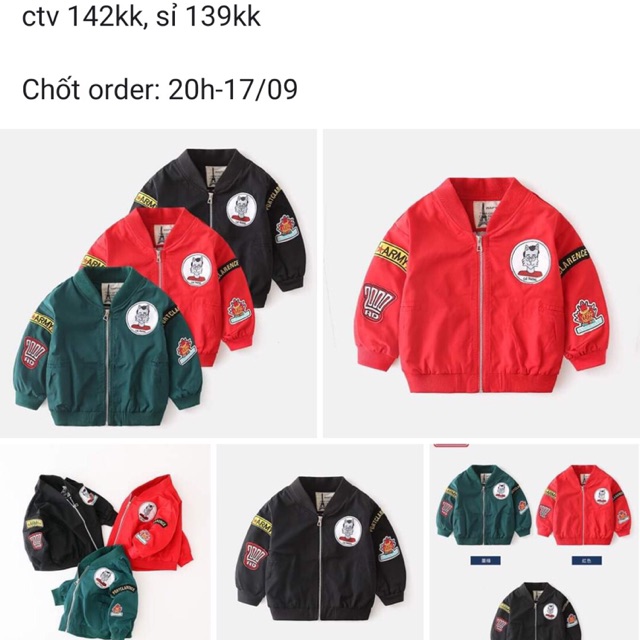 CTV Áo bomber cho bé 5000gr