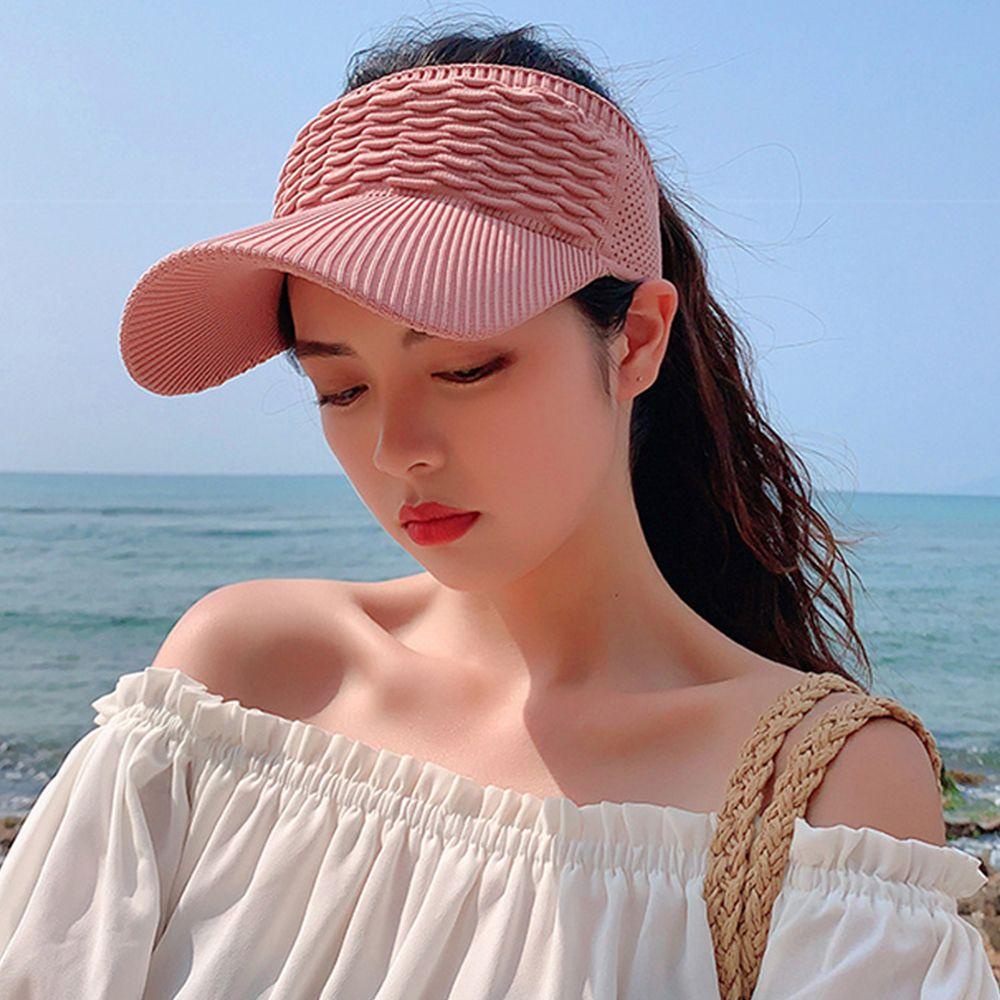FORBETTER Mũ Lưỡi Trai Nửa Đầu Chống Tia UV Màu Sắc Đơn Giản