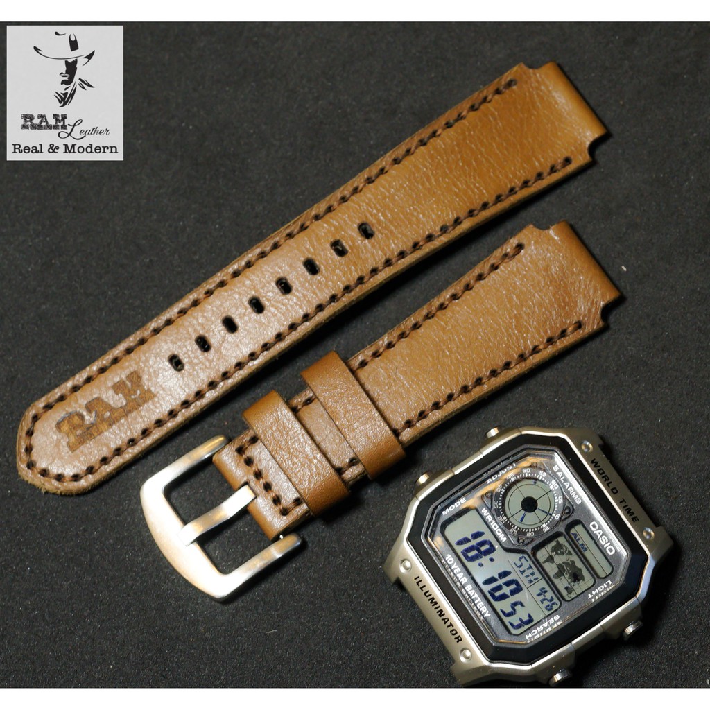 Dây đồng hồ Apple Watch , Iwatch , Iphone Watch Da Bò Màu Cà Phê Sữa RAM Leather  Bền Đẹp