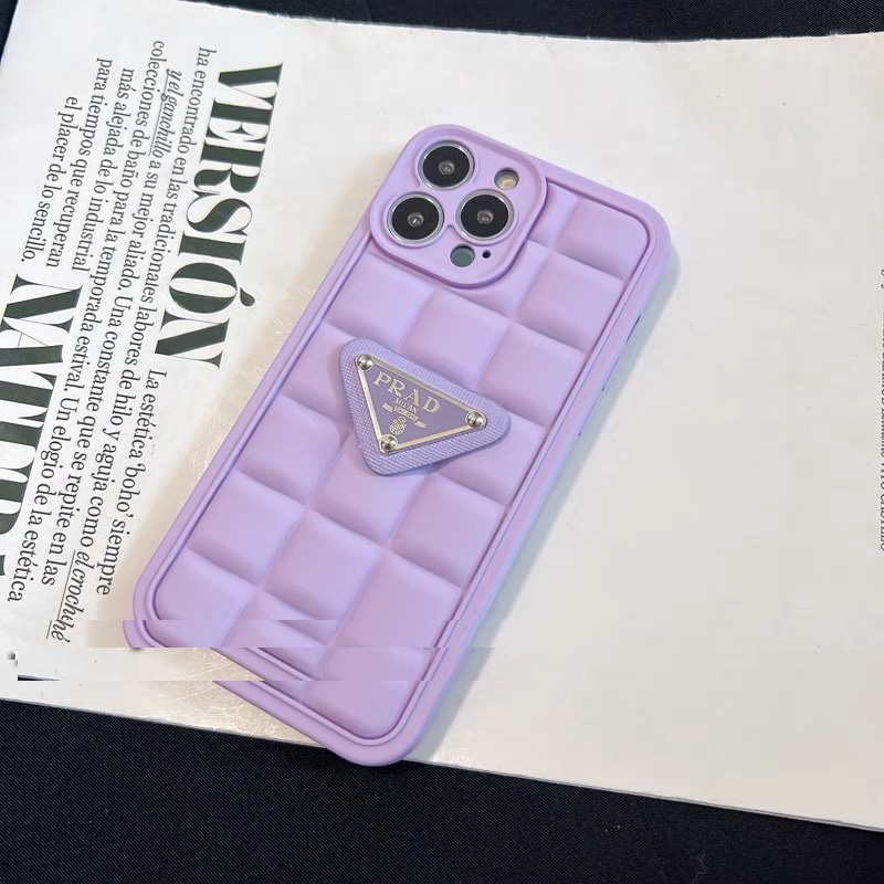 Ốp Điện Thoại tpu Hình Vuông Màu Tím Xinh Xắn Cho iphone 14promax 14plus13 pro max ins12 pro max x / xs max11 pro max xsmax