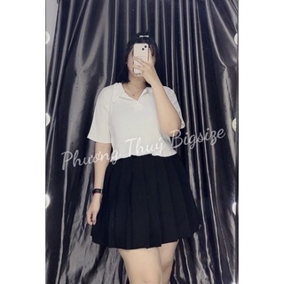 COMBO 2 áo polo croptop chất thun gân nữ bigsize - A59
