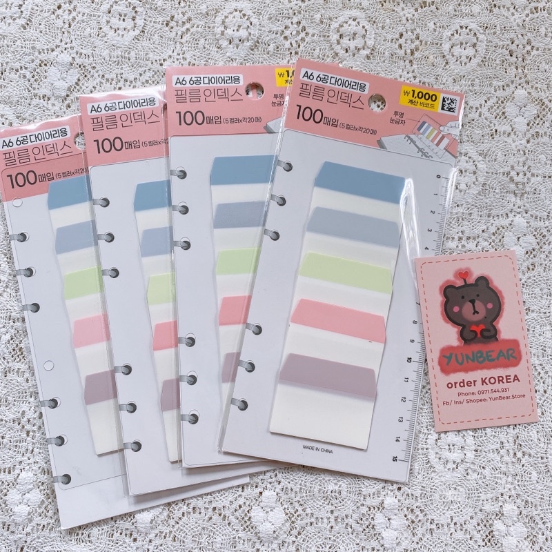 INDEX STICKERS ĐÁNH DẤU TRANG DAISO HÀN QUỐC