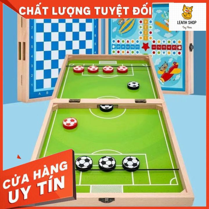 bàn cờ đa năng 3 trong 1 Cờ vua/Cờ búng/Cờ Ludo ( Cờ cá ngựa), Đồ chơi trẻ em chất liệu gỗ cao