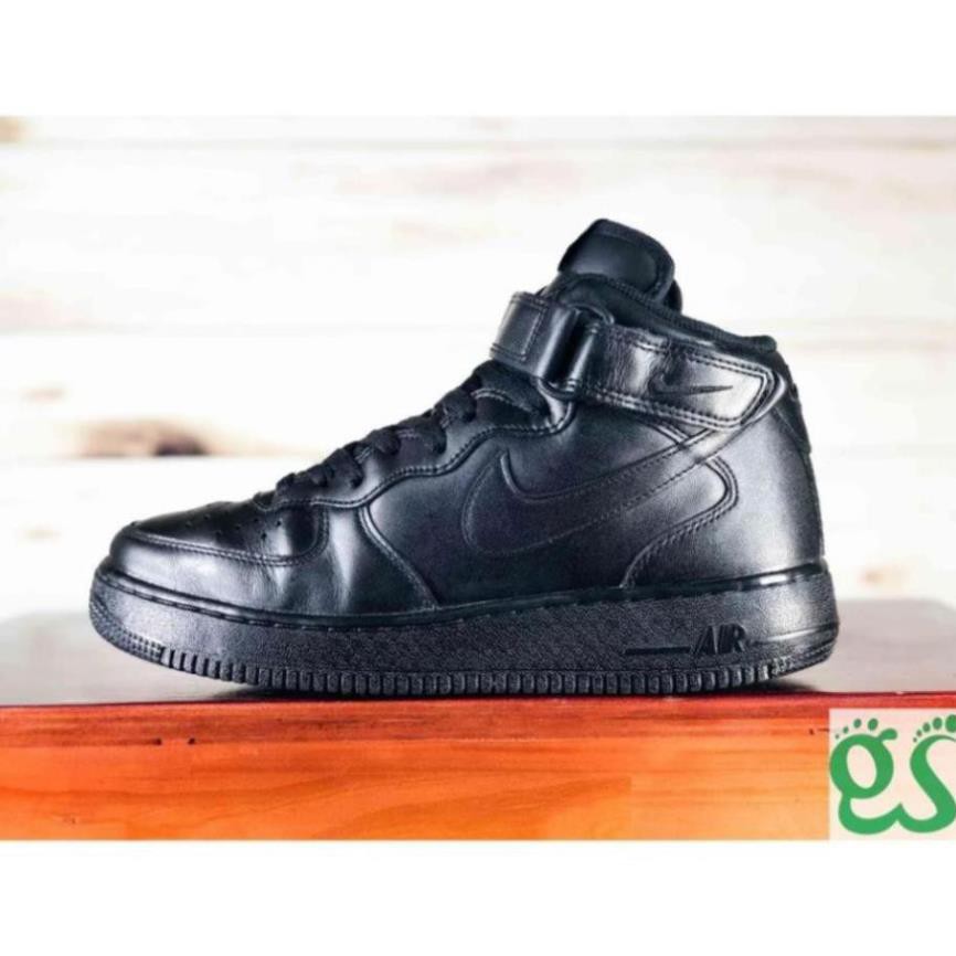 [Sale 3/3]Giày Chính Hãng 2hand Nike Air Force 1 Mid All Black -Ta1 ,