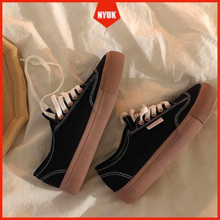 Giày Sneaker Vải Bố Phong Cách Retro Hong Kong