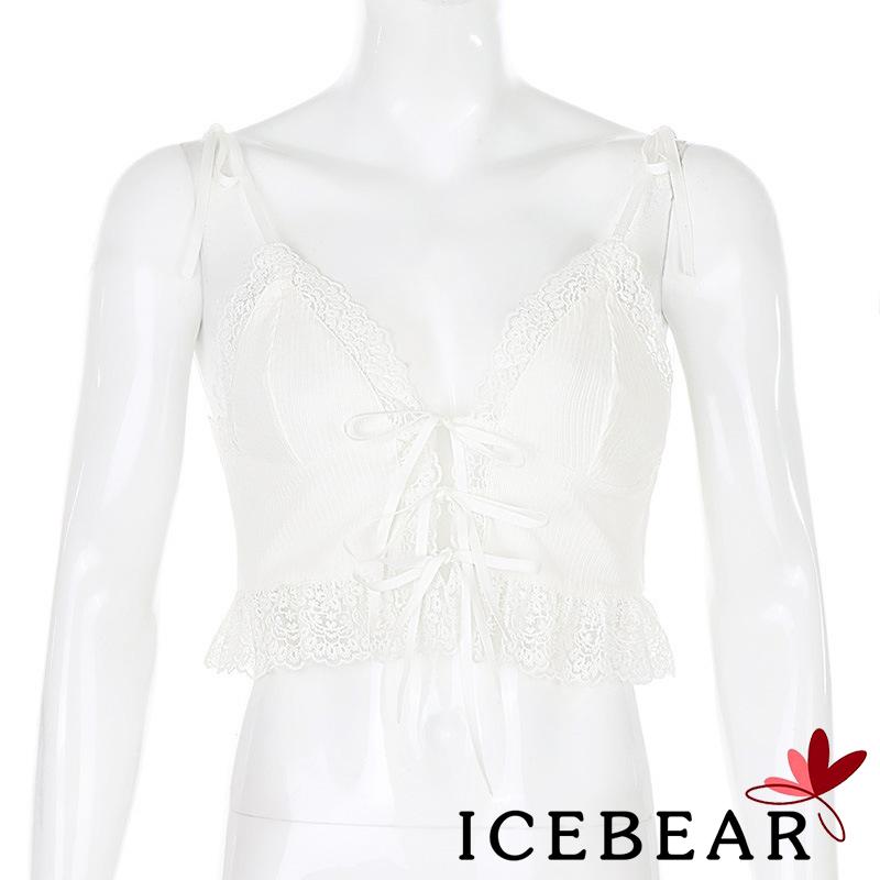 Áo Sát Nách Phối Ren Hoa Thiết Kế Cổ Chữ V Quyến Rũ