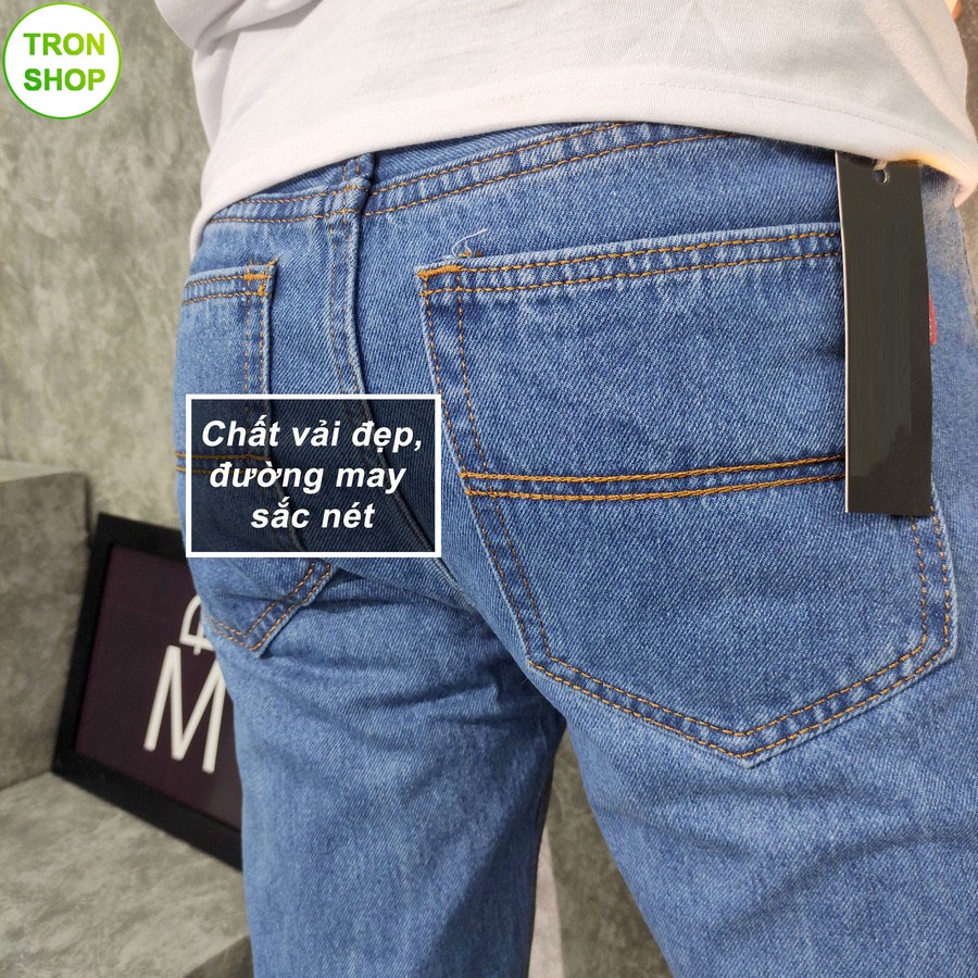 Quần jean nam ống suông Tronshop TS61 3 màu thời trang