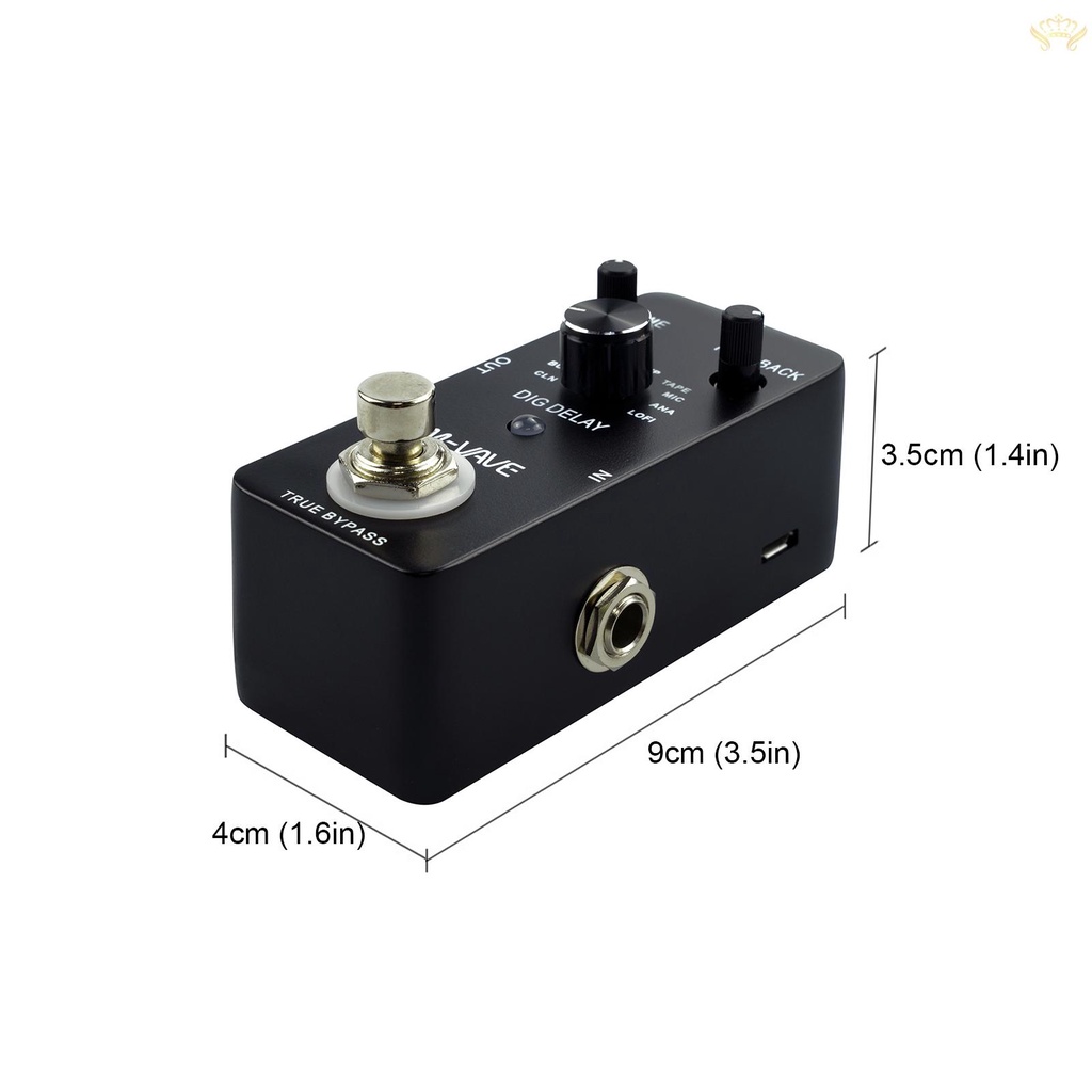 Bàn Đạp Hiệu Ứng Kỹ Thuật Số 9 Hiệu Ứng Trễ M-VAVE DIG Cho Đàn Guitar