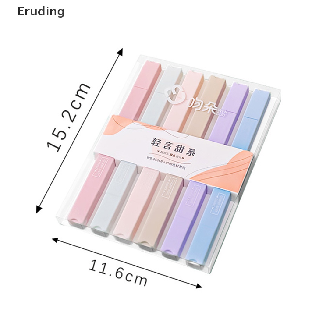 Set 6 Bút Đánh Dấu Hai Đầu Màu Pastel