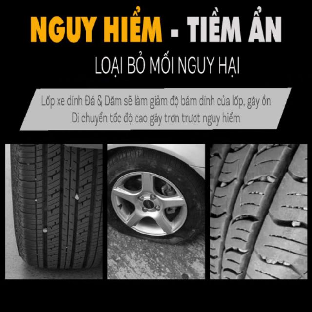 Cây móc đinh đá 3 chức năng tiện dụng - móc đinh đá lốp xe hơi, xe máy , dùng làm tua vít , thoát hiểm