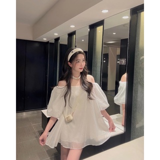 Áo váy babydoll phối lưới