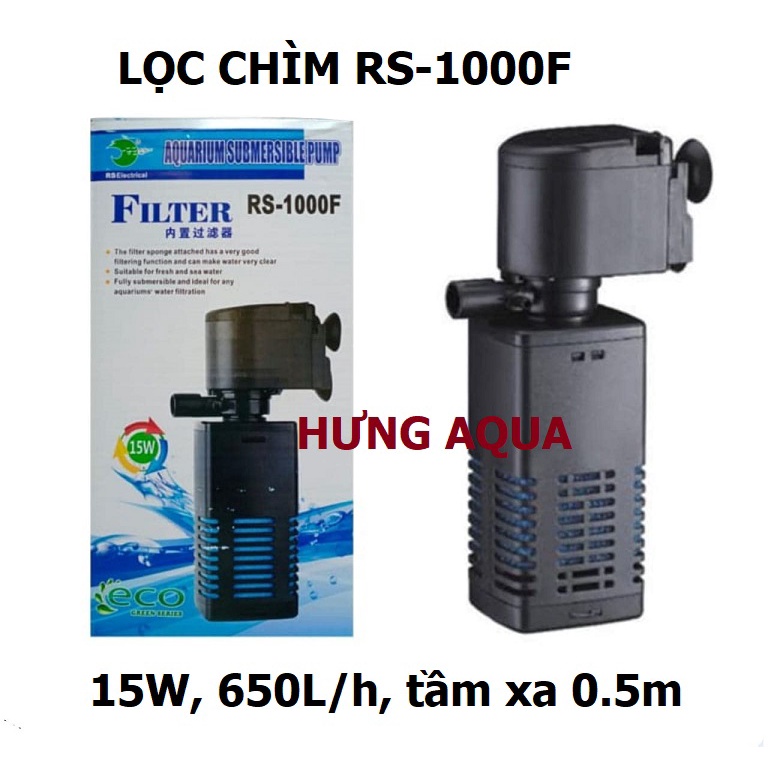 Máy lọc chìm bể cá - máy lọc ống WP 1000F/ RS 1000F dành cho hồ thủy sinh, hồ cá nhỏ (chính hãng)