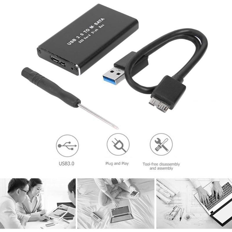 Hộp Đựng Ổ Cứng Ngoài SSD MSATA Sang USB 3.0 Cho 30x50mm 30x30mm MSATA SSD