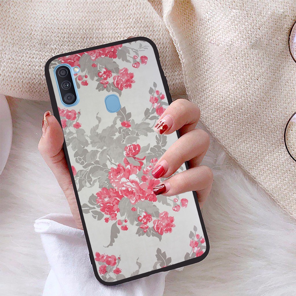 Ốp lưng Samsung Galaxy A11 viền dẻo TPU BST Hoạ Tiết Hoa