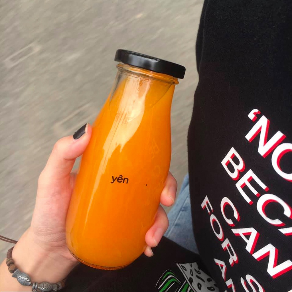 Bình "Yên" thuỷ tinh nhỏ 310ml - Quà tặng văn vở