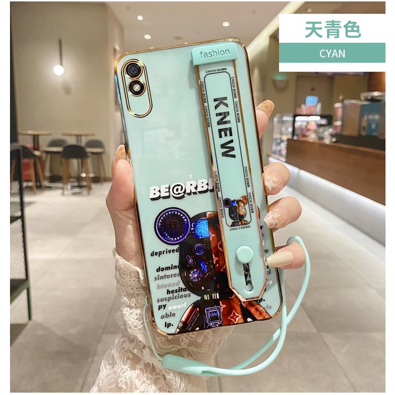 Ốp Điện Thoại Silicon Mạ Điện Có Dây Đeo Cổ Tay Cho xiaomi 10t 10t pro redmi note10 pro note11 11pro redmi9 9A