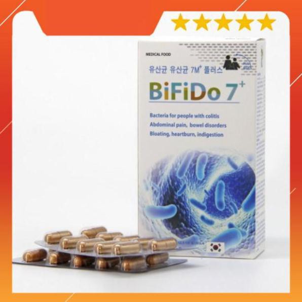 MEN VI SINH Bifido 7+ Bổ sung chủng lợi khuẩn, viên đại tràng, táo bón Hộp 30 viên