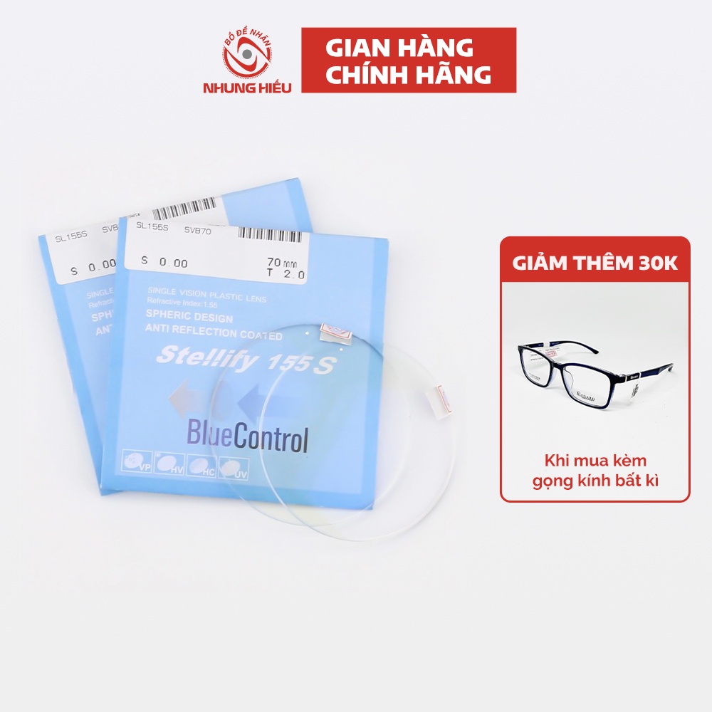 Tròng kính chống ánh sáng xanh NHUNG HIẾU HOYA chống tia UV, giảm chói loá, chống bám nước, độ bền cao-GIẢM 30K KÈM GỌNG