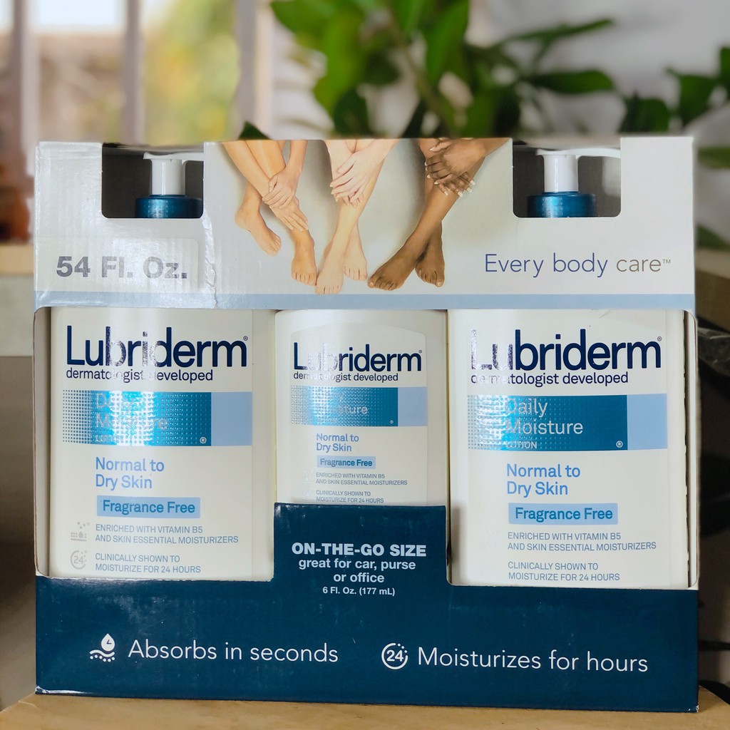 Sữa dưỡng thể Lubriderm Daily Moisture Lotion Normal To Dry Skin Fragrance Free Hàng Nhập Mỹ