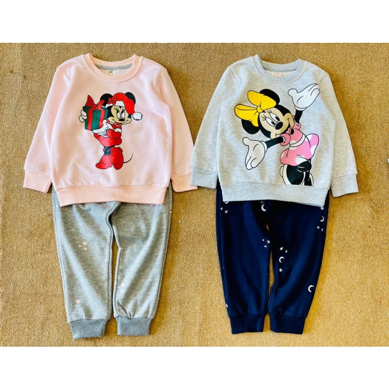 Bộ nỉ in hình mickey cho be gái