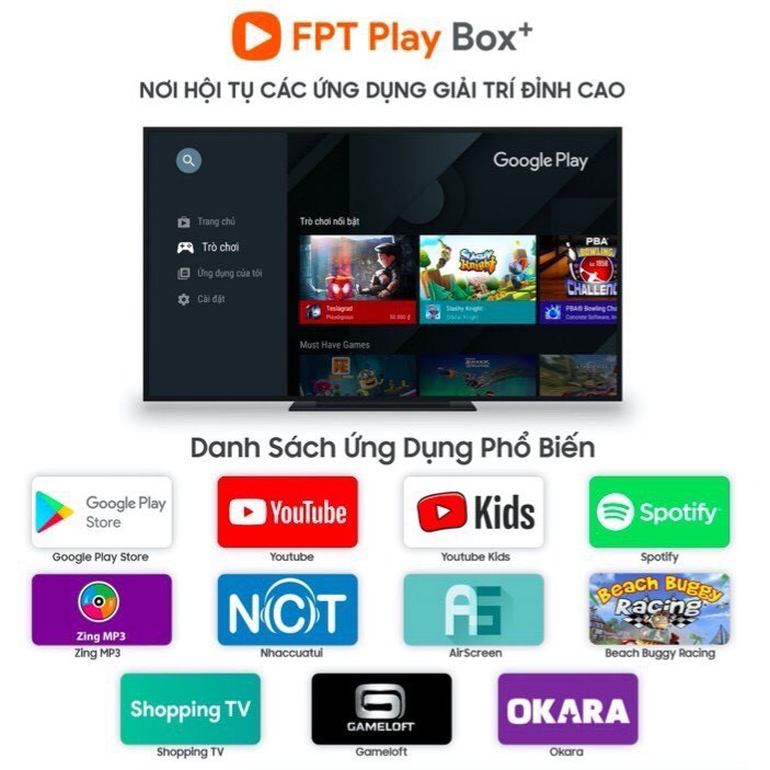 Đầu thu kỹ thuật số FPT Play Box - Tivi Box - Hệ điều hành AndroidTV 10 - FPT Telecom