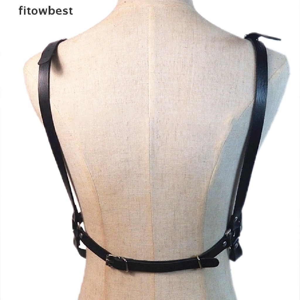 Dây Da Đeo Trang Trí Cơ Thể Màu Đen Phong Cách Gothic Cho Nữ