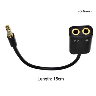 COLD ＊  3.5mm Audio Splitter Cable Small Compatible Plastic Practical Audio Adapter for Mic