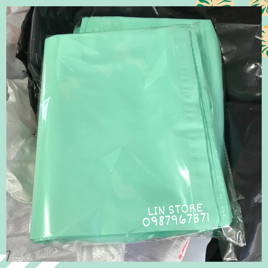 FULL SIZE - 1KG Túi Gói Hàng Niêm Phong Màu Xanh Mint - Túi Đóng Hàng Niêm Phong PE Trơn Bóng Dai Dẻo