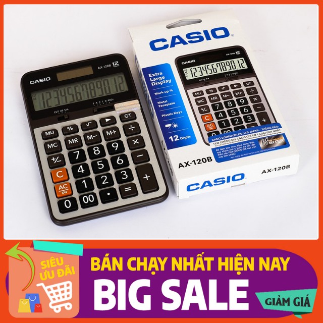 Máy Tính Casio AX-120B - Chính Hãng Casio - Bảo Hành 7 Năm