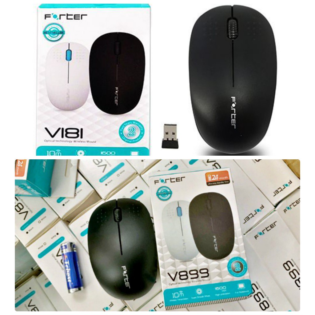 (Mới) Chuột Không Dây FORTER V181 - Tặng Kèm Pin - Siêu Nhạy - Hàng Chính Hãng 100%, Full Box