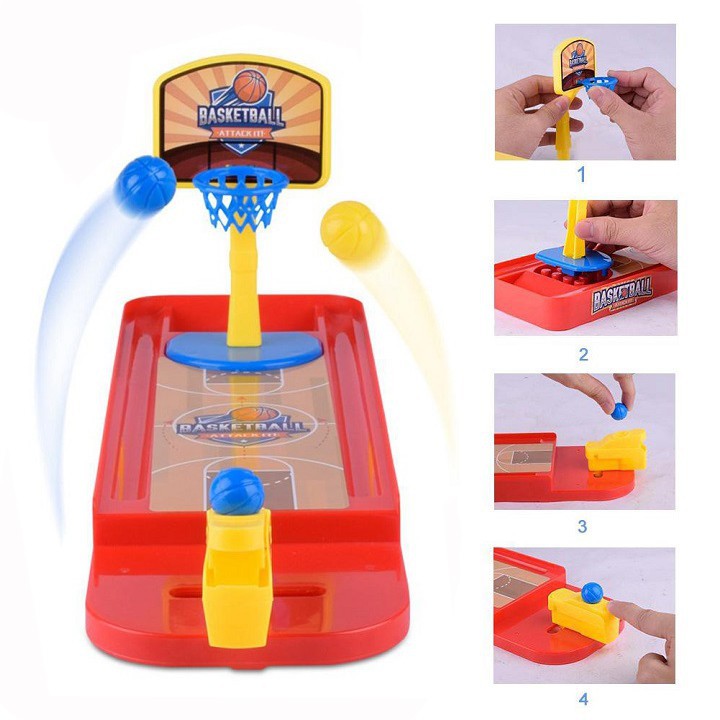 Bộ đồ chơi bắn bóng rổ để bàn mini cho bé