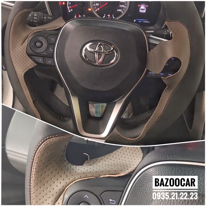 Bọc vô lăng da kiểu khâu Toyota Cross , Camry , RAV4 , Altis 22
