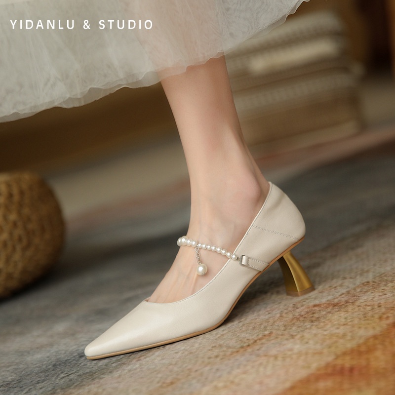 Giày Cao Gót Mũi Nhọn Thời Trang Xuân Thu 2022 Phong Cách Mới Cho Nữ