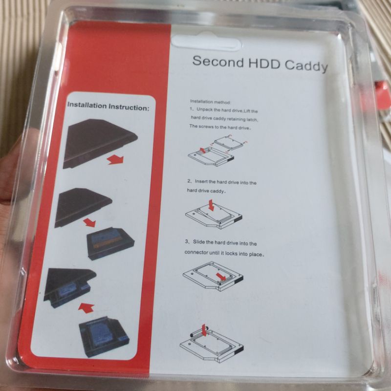 Cadybay gắn thêm ổ cứng thêm SSD HDD laptop thay thế ổ đĩa DVD dày 9.5mm