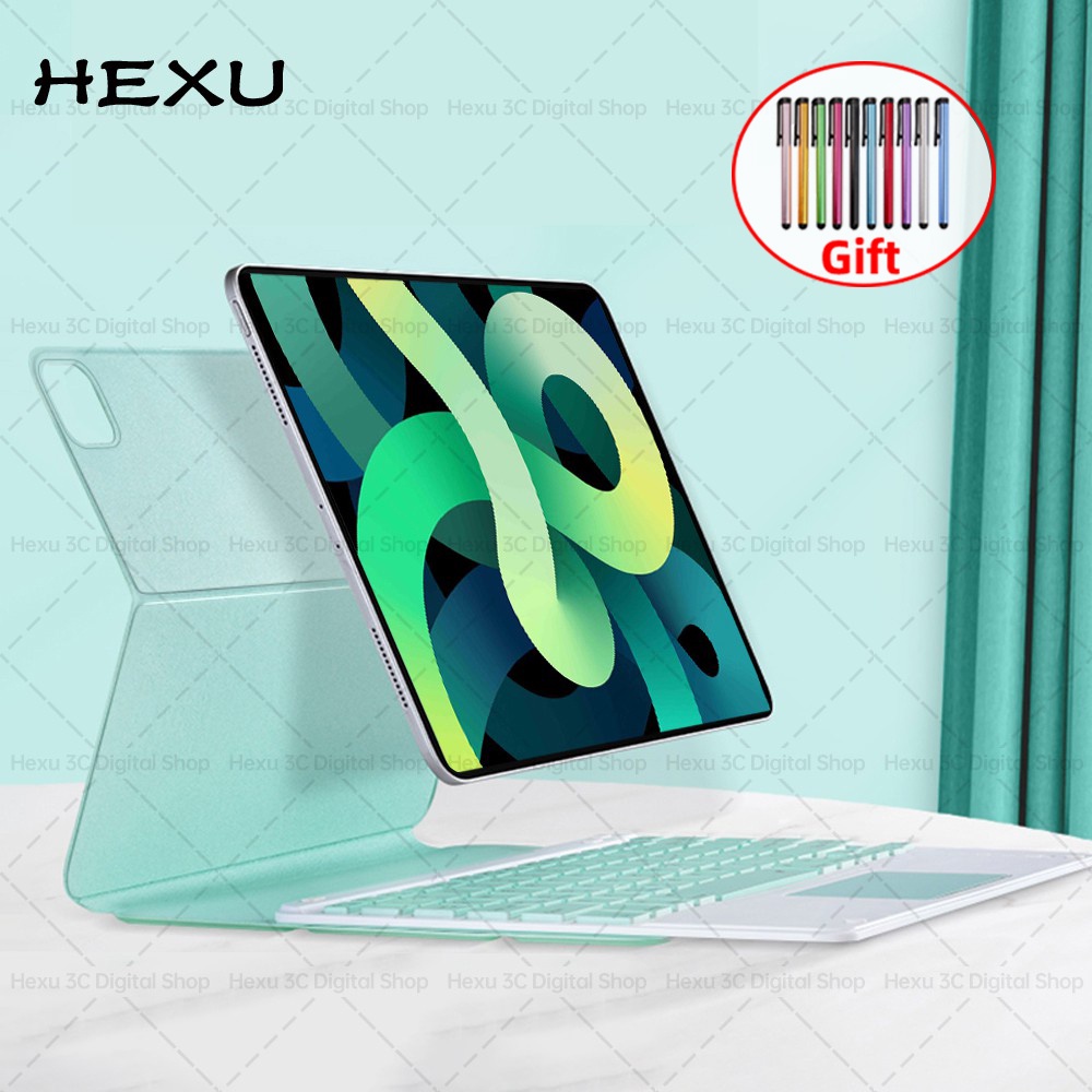 HEXU Bao Da Kèm Bàn Phím Không Dây Cho Ipad Pro 11 12.9 Air 4 10.9 Inch 4th Gen 2020 2021 Frameless Magnetic Protection Cover | BigBuy360 - bigbuy360.vn