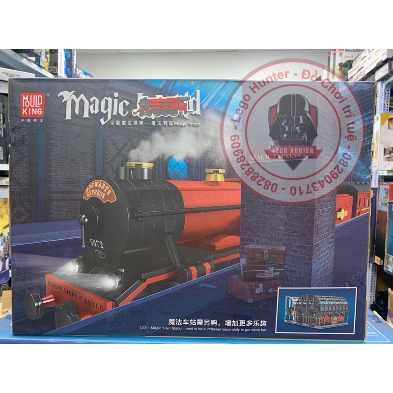 Mould king 16010 Magic Train Harry Potter mô hình lắp ráp đoàn tàu hoả đưa đón học sinh trường phép thuật Harry Potter