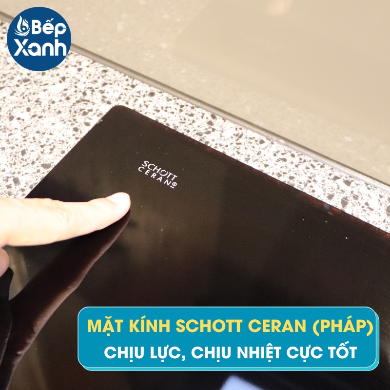 Bếp từ 3 vùng nấu Malloca MI 593 BN - Xuất xứ Châu Âu