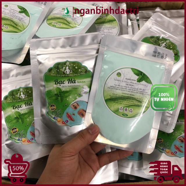 Bột đắp mặt nạ Bạc Hà gói 100gr, giảm mụn, mờ thâm